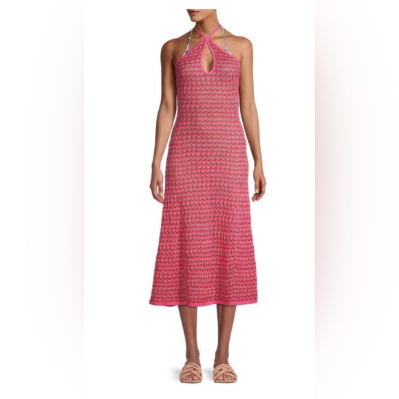 Milly | Dresses | Milly Nami Pointell Metallic Pattern Midi Dress Nwt ...